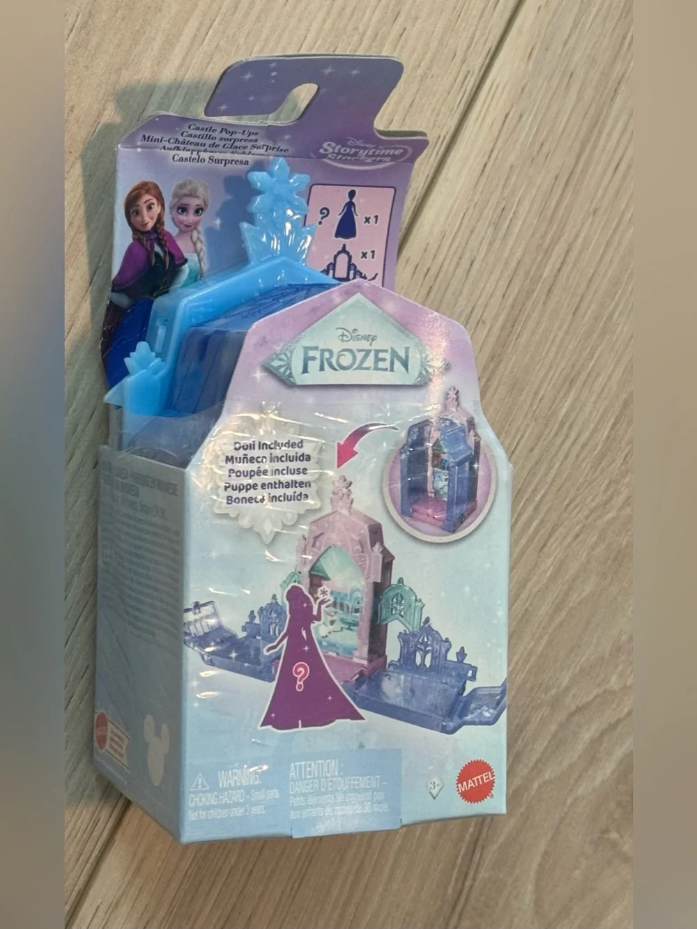 Mattel Disney Frozen Mini Pop-Up Castle Playset - Light Blue & Purple New